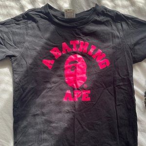 BAPE NEVER WORN, NEW. From Japan Fits Women's Small Pink Logo